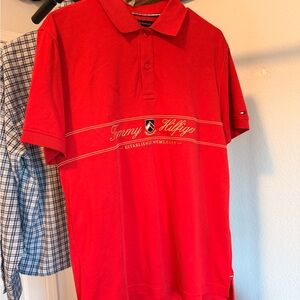 Tommy Hilfiger Bold Red Polo Shirt